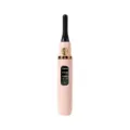 Portable electric heated eyelash curler with digital temperature display for long-lasting curl. - Pink