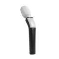 Portable electric mini massager handheld body relaxation device with dual control buttons. - Black