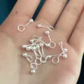 S999 reines Silber Kugelstift Ohrstecker minimalistisch kleine glatte Perle Schmuck Zubehör groß - 2.5mm / Silber