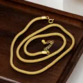 Elegante S925 Silber Röhren-Netz-Halskette, minimalistischer unisex Schmuck für Alltag. - 40+5cm / Gold