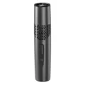 Handheld portable mini fan in sleek dark grey, compact high-speed cooling gadget for outdoor use. - Color Box / Black