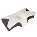 Ergonomic cervical memory foam pillow, butterfly contour neck support pillow for sleeping sku. - Cover + Core / Dark Gray