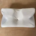 Ergonomic memory foam butterfly pillow for neck pain relief and comfortable sleep. - Pillowcase (Insert Not Included) / White