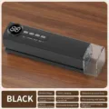 Rechargeable wireless vacuum sealer for food preservation, mini portable automatic machine. - English Packaging (with 4 Mesh Bags and 1 Zipper Bag) / Black