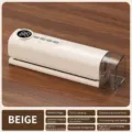 Wireless vacuum sealer machine for food storage, portable automatic plastic bag packaging sealer. - English Packaging (with 4 Mesh Bags and 1 Zipper Bag) / Off White