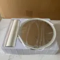 Desktop round LED makeup mirror with lights, large dressing mirror for dorm and daily use. - 909 White (Diameter 22.9cm)