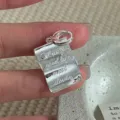S925 sterling silver vintage paper pendant necklace minimalist korean style chic jewelry charm - Retro Sheet Pendant (DZ212) / 925 Silver