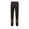 Pantalón de traje slim para hombre con apliques de lentejuelas doradas para bodas y espectáculos. - 165 / Pantalones con apliques dorados