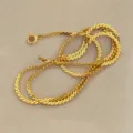Minimalistische goldene S-Gliederkette Halskette für Damen, stilvoller Silberschmuck. - S-Flache Kette / 40cm (1.2mm) / Gold