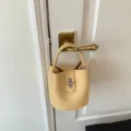 Sac seau femme design de niche tendance, sac bandoulière polyuréthane motif litchi nouveau. - Sans pendentif / Jaune