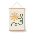 Nordic Abstract Floral Hanging Canvas Scroll Painting Minimalist Wall Art Home Decor - Style 3 / W20 * H30 cm