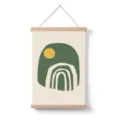 Nordic abstract geometric scroll painting, fabric wall art for living room decor. - 4 / W20 * H30 cm