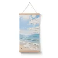 Pintura al óleo de mar texturizada en rollo arte de pared con marco de madera decoración - 6