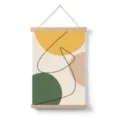 Nordic abstract geometric hanging scroll canvas wall art, minimalist art decor for home. - 14