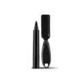 Set penna e spazzola riempimento barba uomo, dettaglio styling baffi nero impermeabile. - In Busta con Pennello / Marrone scuro