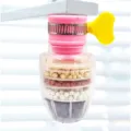 Kitchen faucet water filter splash proof tap extender with multi layer filtration beads sku - New Pink (Boxed)