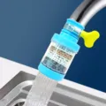 Keuken kraan filter variant, maifan steen anti-spat waterbesparende douchekop verlenger. - Rond Blauw (Gedoopt)