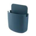 Wall-mounted phone holder dark blue storage box for charging remote control adhesive base SKU - Round Bottom Blue