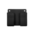 Wall mounted phone holder remote control storage box bedside charging stand black plastic rack - Black