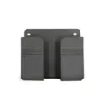 Wall-mounted phone holder remote control storage box dark gray variant for bedside charging. - Gray