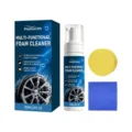 Homonth multi-functional foam cleaner for car interior and leather surface with sponge and cloth. - 150ML
