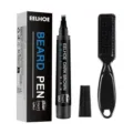 EELHOE waterproof beard pen kit natural filler for men facial hair grooming brush tool - Brown