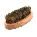 Wild boar bristle beard brush for men, soft wooden handle for daily grooming and styling. - 1 Piece