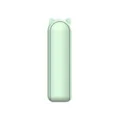 Mini ventilador electrico portatil y plegable, recargable bonito con orejas de gato en color verde. - Verde claro