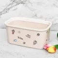 Cesta de almacenamiento colgante de noche de plástico organizador caja dormitorio - Albaricoque con pegatinas