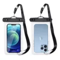 Universal waterproof phone pouch bag with lanyard for swimming beach diving underwater use clear - New Version 3205 - Semi-transparent Color