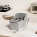 Scatola di contenimento da cucina grigia per organizzare barattoli e lattine sul bancone. - Stile a Fondo Piatto / Grigio