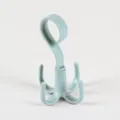 Gancio in plastica multifunzionale girevole a quattro griffe per sciarpe e cappelli. - Blu