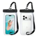Universal Waterproof Phone Pouch Clear Touchscreen Case with Adjustable Neck Lanyard Black - 26 Latest Oversized WPC0445 - Grey