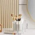 Klarer Acryl Make-up Pinselhalter Desktop Kosmetik Aufbewahrung Behälter mit Beinen - Einzelner Behälter (Transparent) ohne Deckel