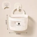 Plastic hanging storage basket wall mounted organizer for bathroom and kitchen small size - S