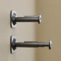 Gancho telescópico de pared gris oscuro sin taladro plegable ahorrador espacio perchero - Gris fusil