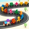 Wooden magnetic number train toy, 15 connecting sections, kids educational puzzle block car. - 15 Sections