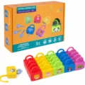 Educational alphabet learning locks toy set with keys, Montessori color matching toys for kids. - 26-Letter Unlocking Toy