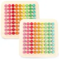 Wooden multiplication table learning board toy for kids math education main view display - 22.5x22.5x3cm