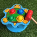 Hölzernes Tier-Klopfspielzeug für Kinder, Farbenerkennung Hammer-Stift-Spiel für Kleinkinder. - YDL Schildkröte-Klopfbank