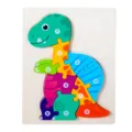 Puzzle en bois en forme de dinosaure pour enfants, jouet éducatif coloré numéroté de 1 à 10. - Spinosaure
