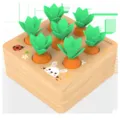 Holz Karotten Ernte Spielzeug für Kinder, Montessori Sortierspiel Puzzlegeschenk. - bunt