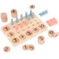 Jeu de mathématiques en bois Montessori pour enfants, bâtons de comptage et jetons de chiffres. - Tableau d'Arithmétique Correspondance des Nombres