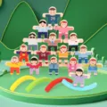 Bambini legno bilanciamento impilamento blocchi giocattolo puzzle ometto gioco tavolo principale - Colorato
