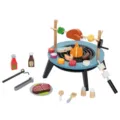 Ensemble de jouet de barbecue en bois pour enfants, jouet de cuisine de camping en plein air. - Set de barbecue autour du feu jouet