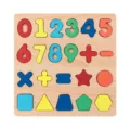 Holz zahlen formen puzzle brett für kinder frühe bildung lernspielzeug und kognitive spiele. - Zahlen- 1-9 & Formen-Puzzlebrett