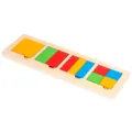 Wooden Montessori fraction puzzle board educational toys for kids early learning shapes blocks - Square