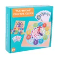 Kids wooden digital clock educational toy, 2-in-1 math and number learning puzzle for kids. - 2-in-1 Double-Sided Digital Clock