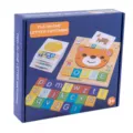 Kids wooden letter matching puzzle board early education spelling toy box for preschool children - 2-in-1 Alphabet & Word Board
