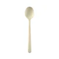 Cuillère en silicone beige, alimentaire, résistante à la chaleur, vaisselle portable. - Cuillère / Blanc